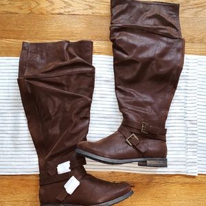 Torrid faux suede over the knee boots